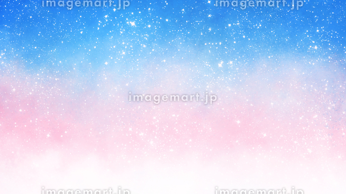 青とピンクの水彩グラデーション、キラキラ背景のイラスト素材
