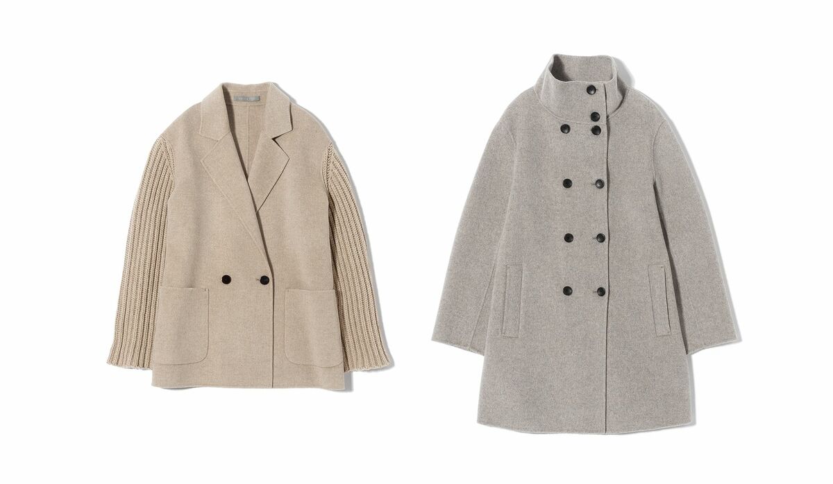 軽やかに装う「セオリーリュクス」の洗練コート｜カシミア混素材で