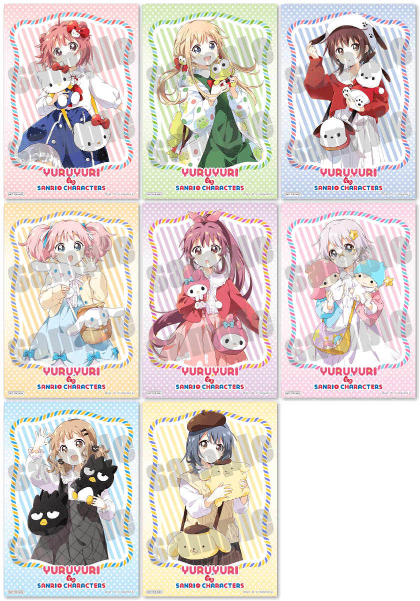 ゆるゆり×サンリオキャラクターズ 当たり付き缶バッジ（全8種