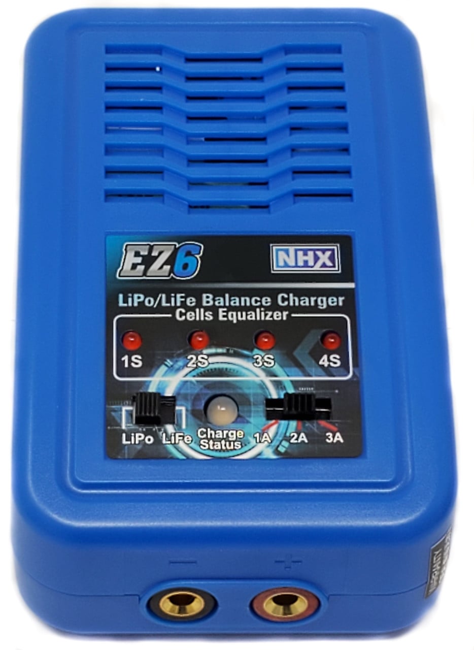 NHX EZ6 LiPo / LiFe 2-4s Fast AC Charger w/ XT60 / Deans / EC3