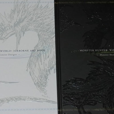 MONSTER HUNTER WORLD & ICEBORNE ART BOOK SET Monster Designs Hard