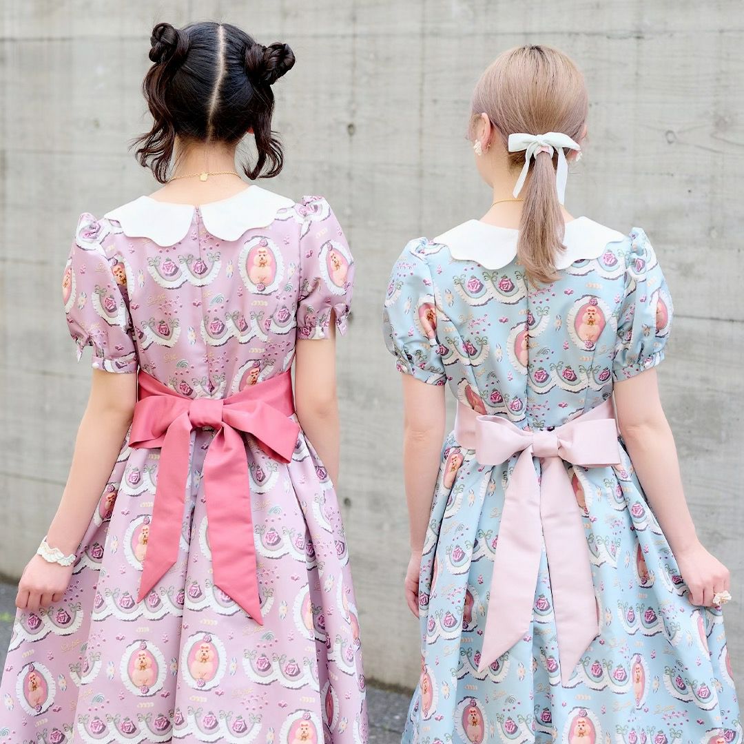 プードル ケーキ パフスリーブドレス（オールドローズ） | Q-pot