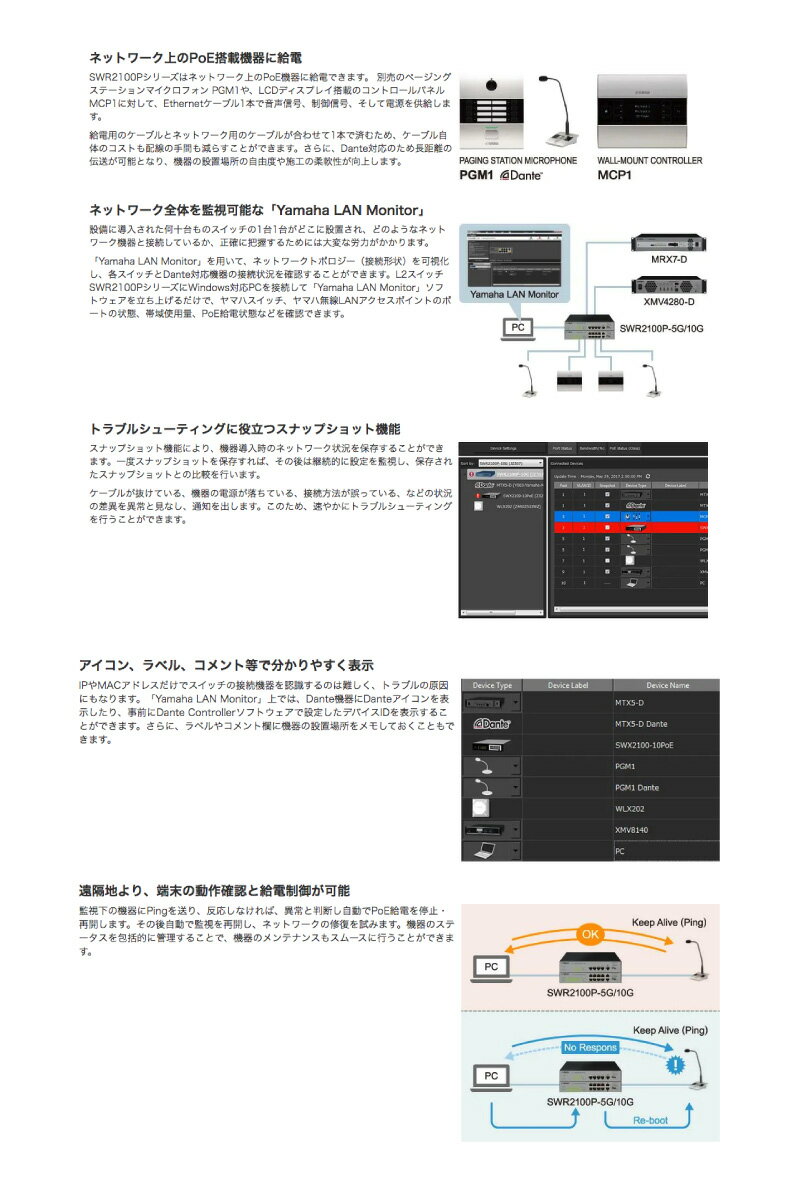 楽天市場】ヤマハ ヤマハ SWR2100P-5G シンプルL2 PoEスイッチ | 価格