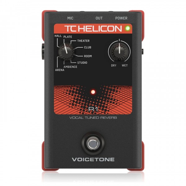 TC Helicon VoiceTone R1 Vocal Tuned Reverb Voice Processor at