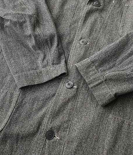 ビンテージブラックシャンブレーアトリエコート - Fresh Service