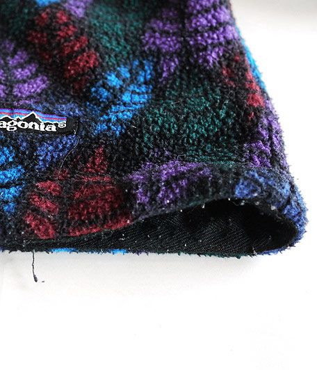 90's Patagonia リーフ柄ハーフジップフリースジャケット - Fresh