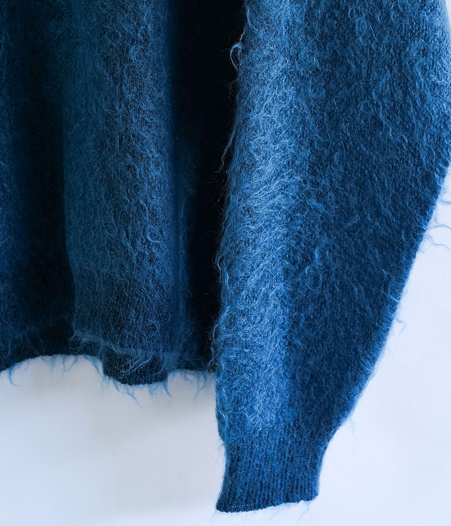 YOKE BRUSHED MOHAIR SWEATER [PEACOCK] - Fresh Service NECESSARY or