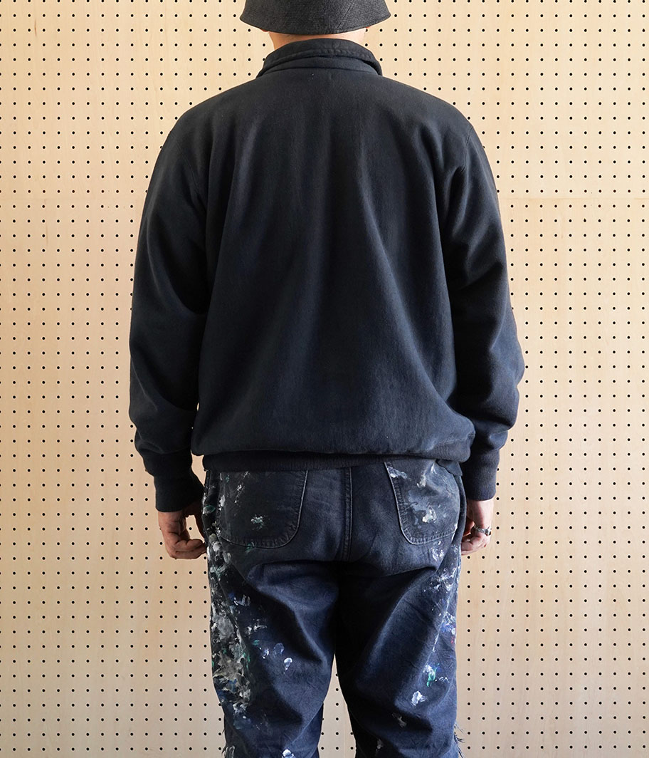 A.PRESSE Vintage Half Zip Sweat Shirt [BLACK] - Fresh Service