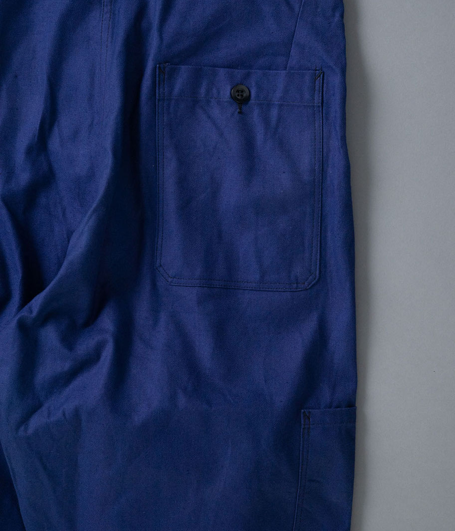 60's フランス軍 コットンツイルフレンチワークオーバーオール［Dead