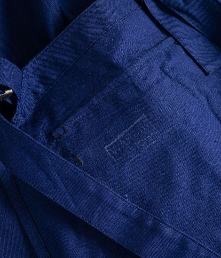 60's フランス軍 コットンツイルフレンチワークオーバーオール［Dead