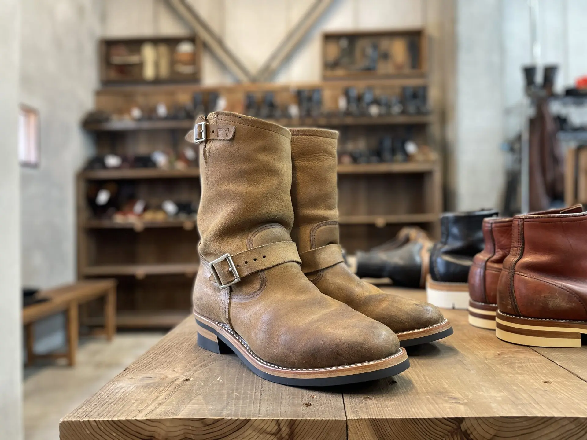 REDWING 8178 エンジニアブーツのスチール抜き・フラットボックス