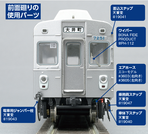 懐かしの東急7200系を楽しむ！鉄道模型にパーツを付けてメイクアップ