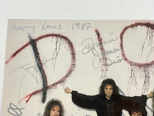Ronnie James Dio Band Signed Fan Club Photo Black Sabbath Rainbow