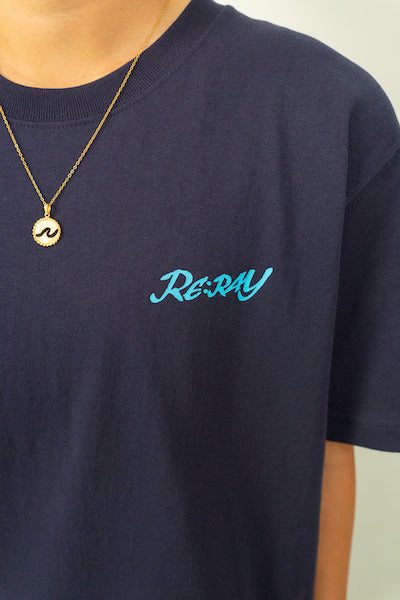 半袖Tシャツ バックプリント navy – RE:RAY