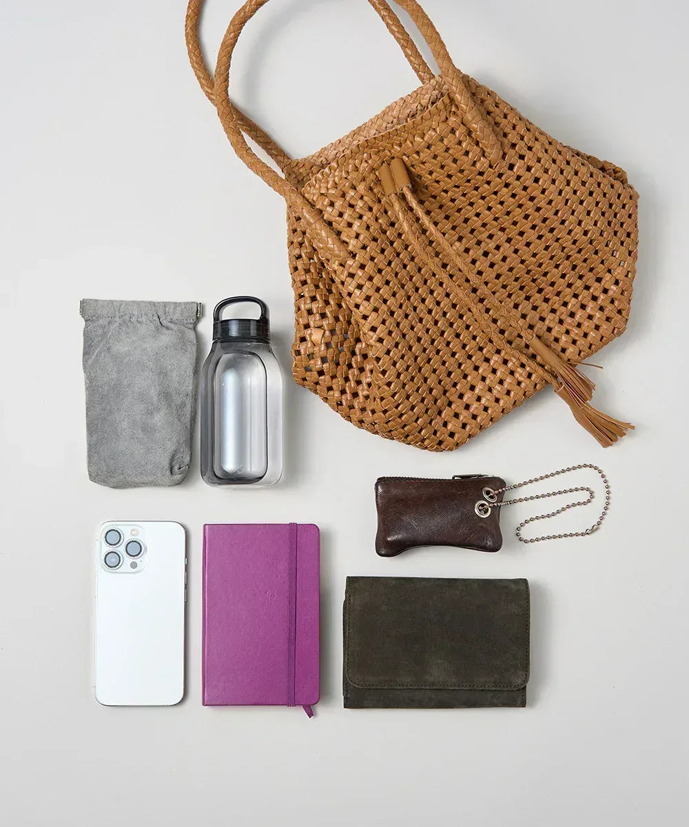 ラグジュアリーなやぎ革メッシュトートバッグ - 春夏限定の涼しげな籠