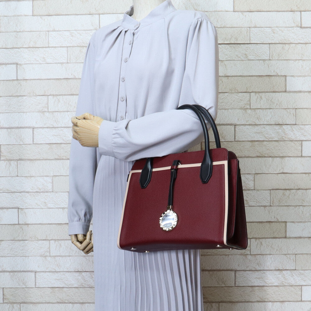 ブルガリ ハンドバッグ レザー レッド レディース BVLGARI 【中古
