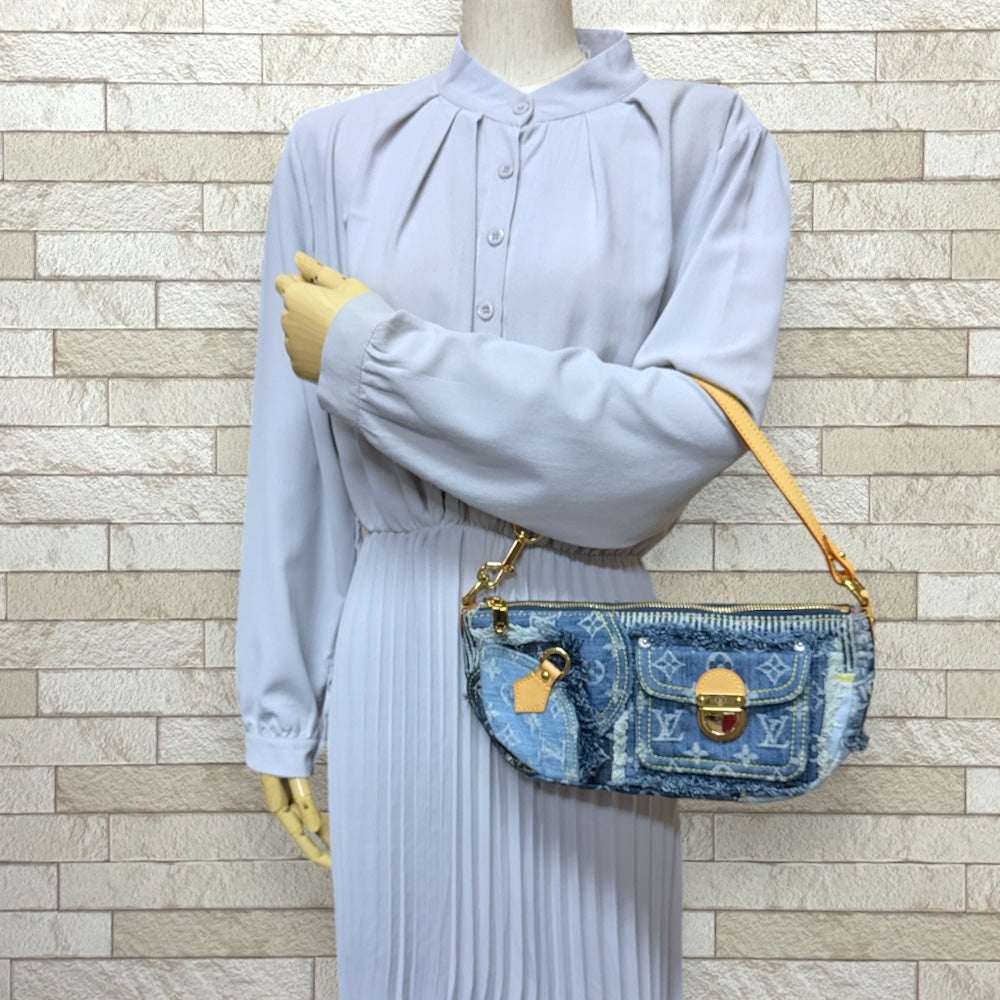 LOUIS VUITTON ルイヴィトン パウチィ パッチワーク モノグラムデニム