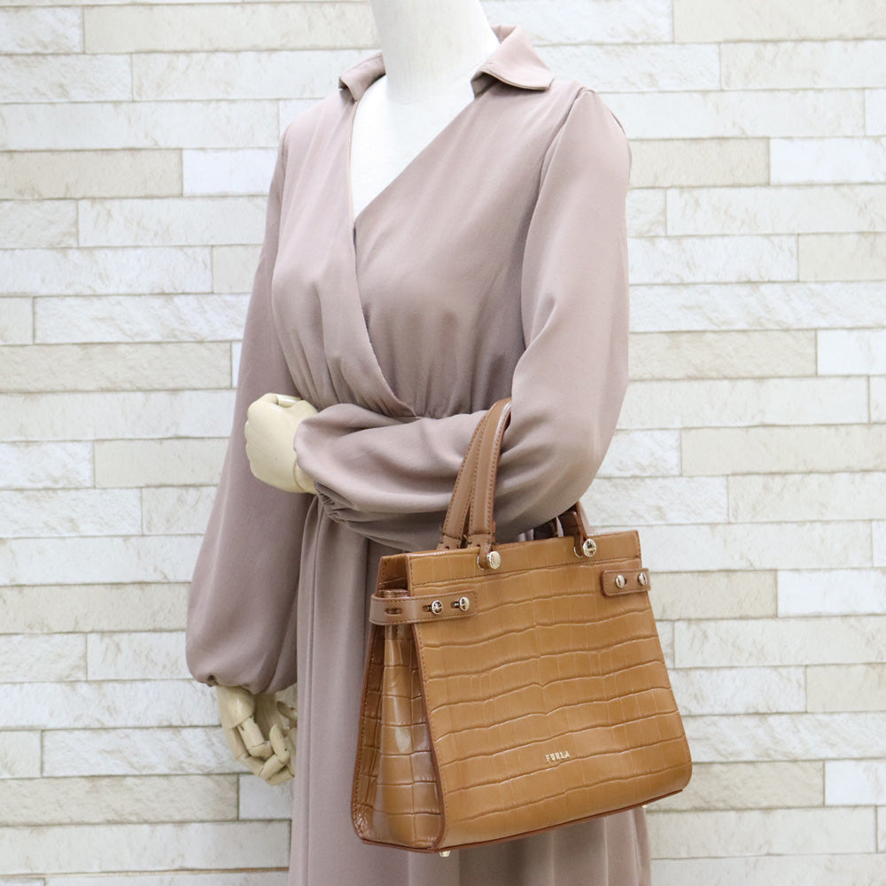 中古】 フルラ Furla ハンドバッグ ショルダーバッグ、2way レザー