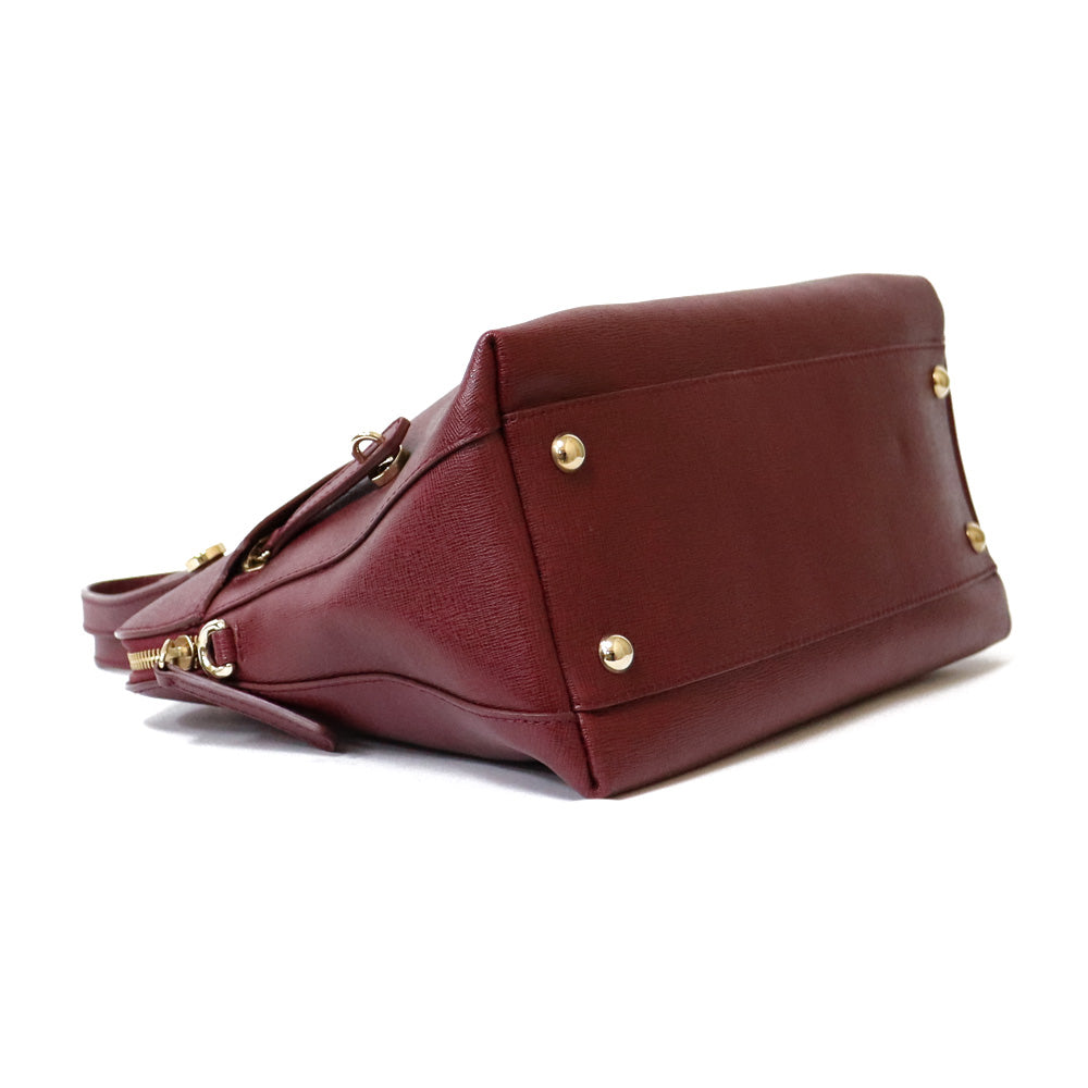 中古】 フルラ Furla ショルダーバッグ 2way パイパー レザー レッド