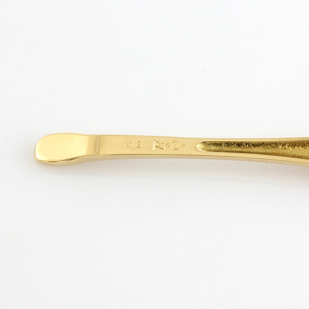 中古】 K18 金工芸品 耳かき お祝い 80TH ANNIVERSARY 鷲のマーク 18金