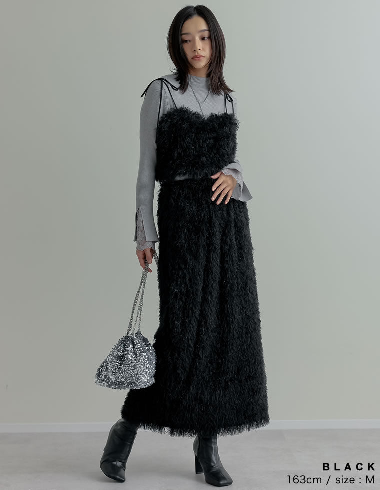 ラメフェザーキャミソールビスチェ - トップス通販 | 人気レディース