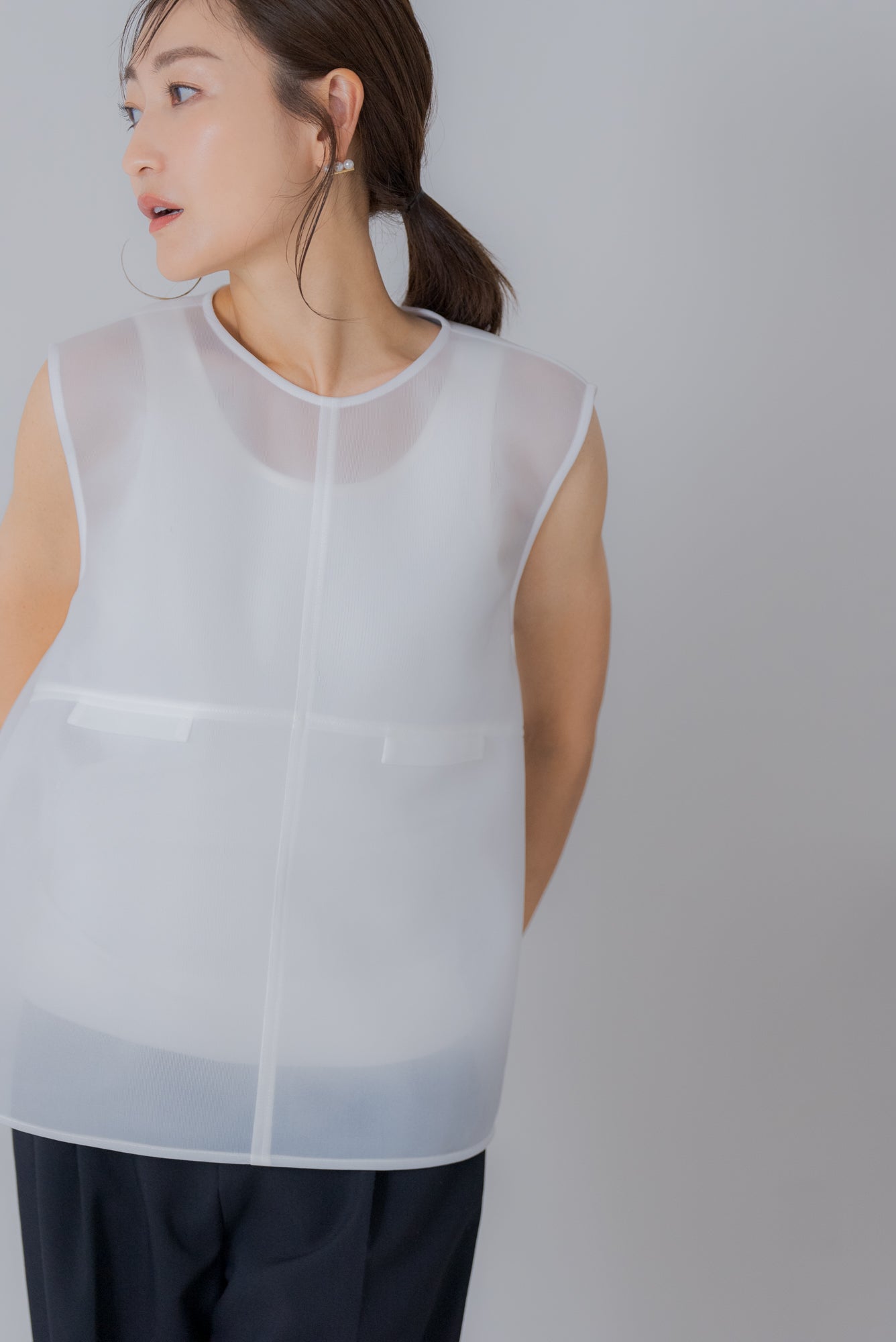 シアーラッセル ノースリトップス｜SHEER RUSSEL NO SLEEVE TOPSの通販