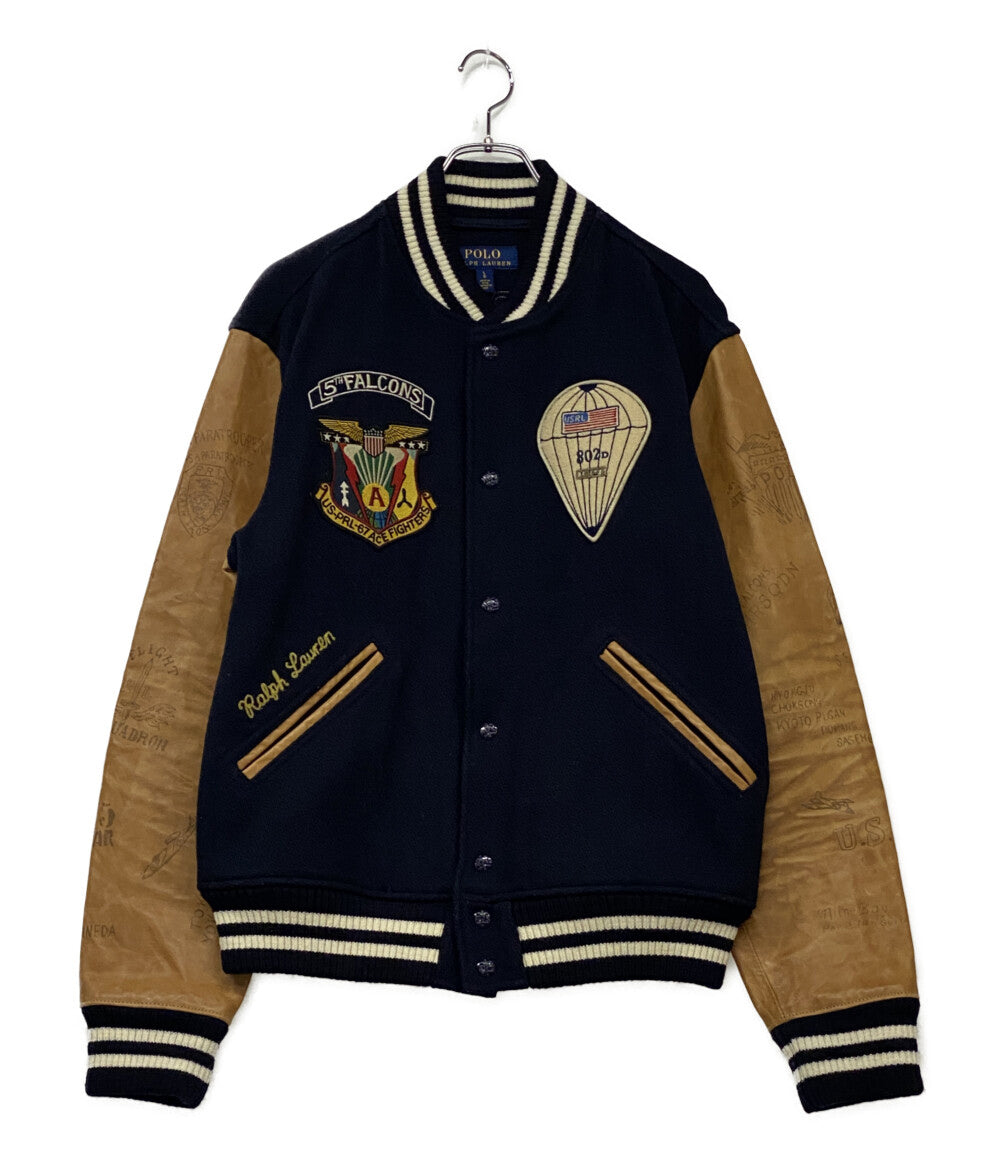 POLO RALPH LAUREN スタジャン レザースリーブ キッズ SIZE 7 (120
