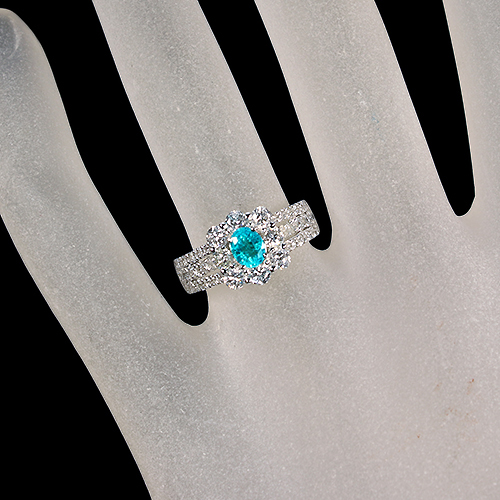 ブラジル産パライバトルマリン 0.47ct ダイヤモンド 約1ct プラチナ