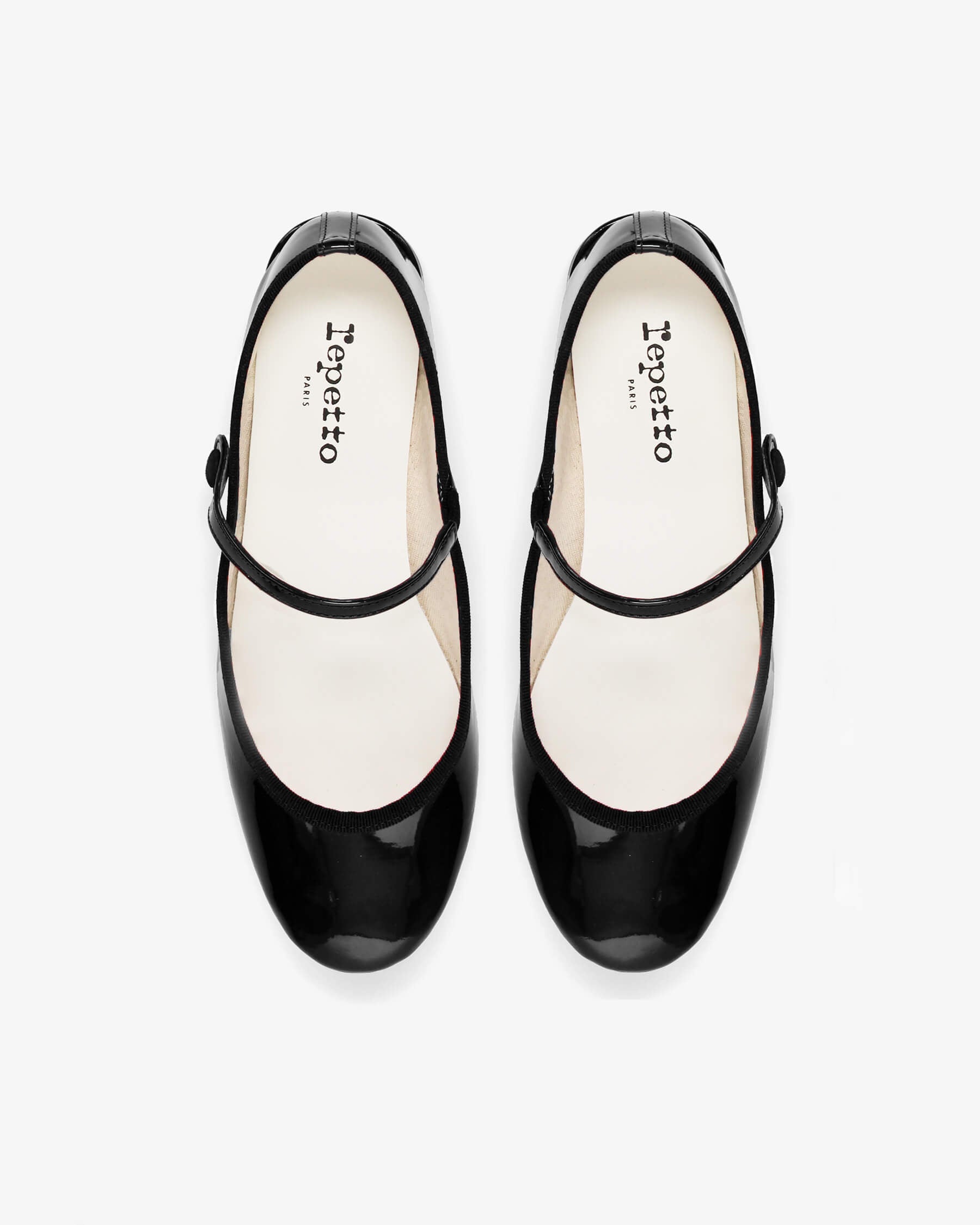Rose Mary Janes Patent Black | Repetto
