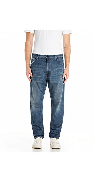 NEW ブーツカットCLEY ブラックオーバーダイストレッチデニム｜REPLAY