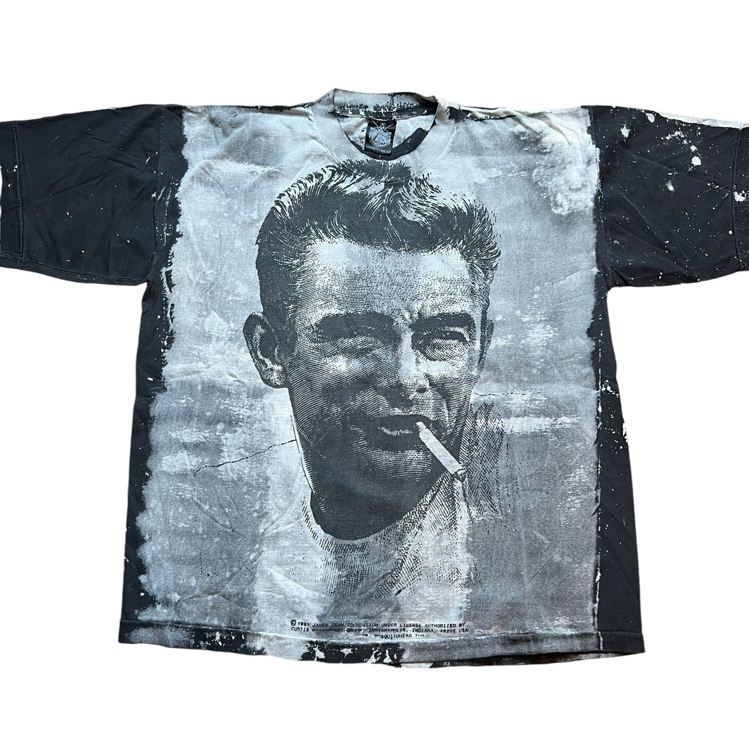 Vintage MOSQUITOHEAD James Dean 1991 All Over Print T Shirt 90s