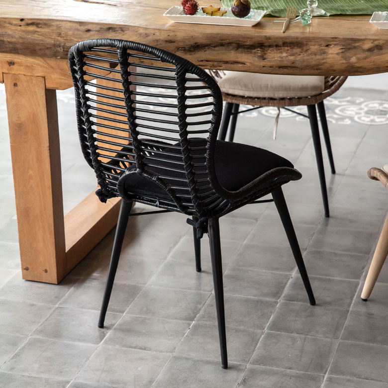 チェア BIANCA ラタンチェアー メッシュデザインBタイプ ラタン製