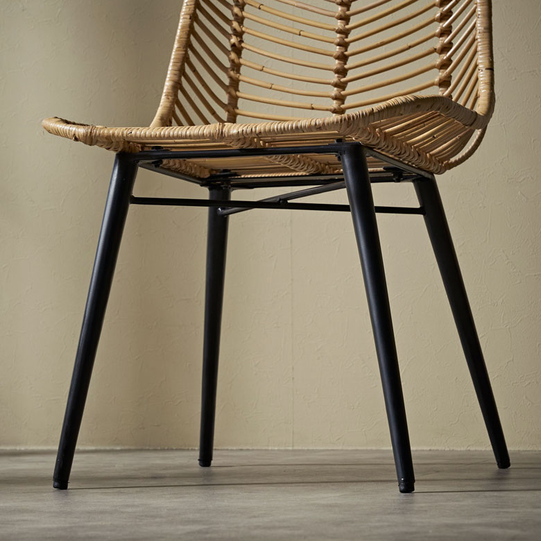 ラタンチェア チェア チェアー 1脚 単品 ラタン 籐 取り外しクッション