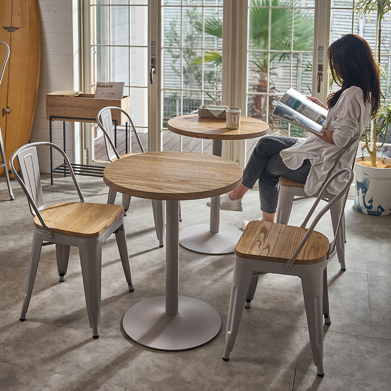 カフェテーブル テーブル 単品 約 W 60cm D 60cm H 72cm ブラウン