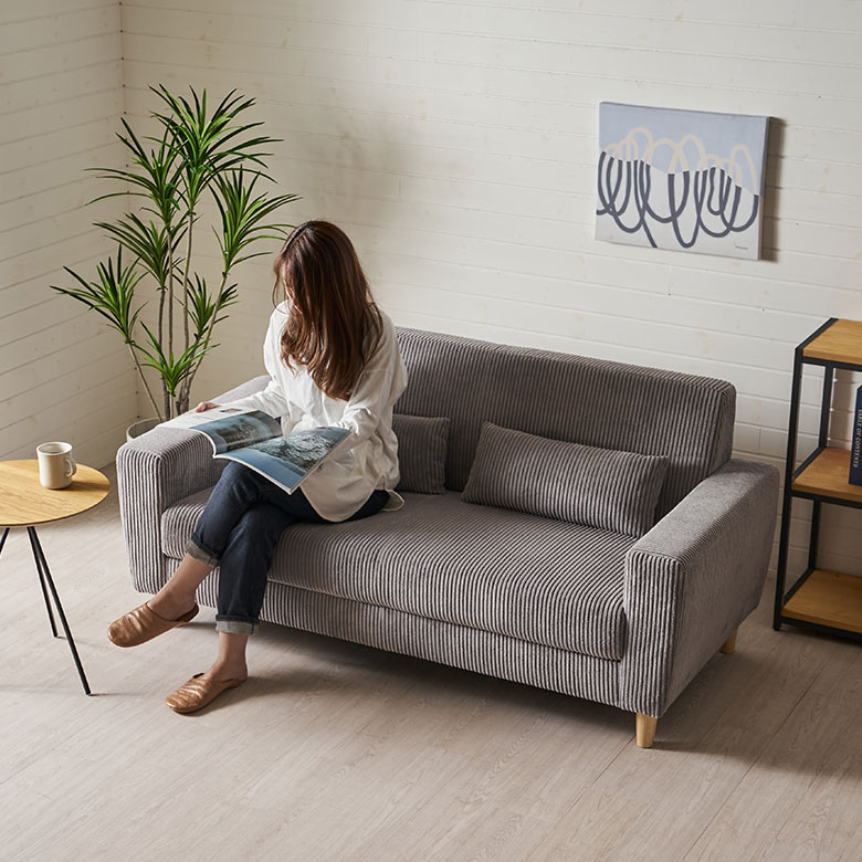 ソファ 2人掛け 二人掛け 2P 天然木 ウッド 木製 約 W163cm D76cm