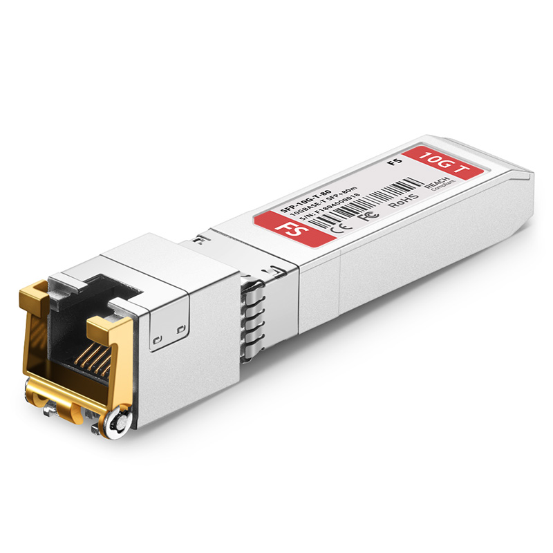 10GBASE-T SFP+銅製 80m RJ-45トランシーバーモジュール（LOS対応、FS
