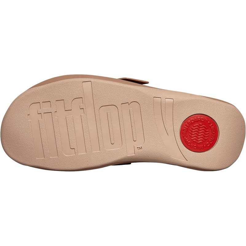 Buy FitFlop Womens Shuv Buckle-Strap Leather Clogs Beige