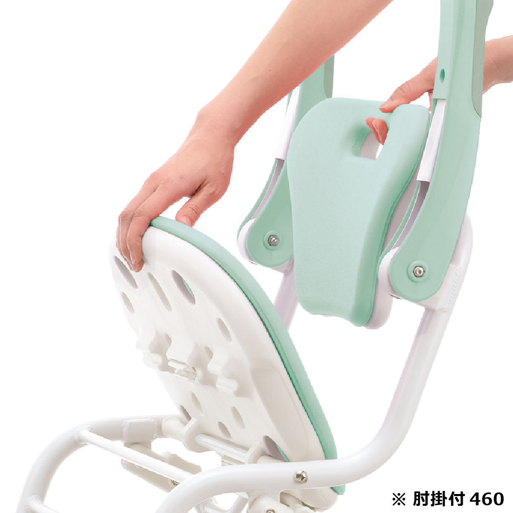 やわらかシャワーチェア クレオ折りたたみ(防カビプラス) 肘掛付520