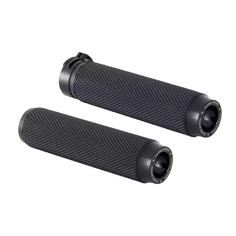 Arlen Ness® Rough Crafts® Grips - BLACK - RickRak