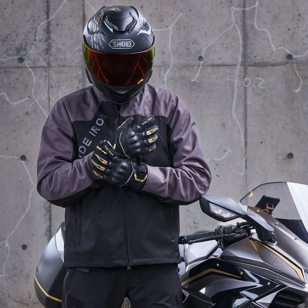 RIDEIRON カジュアル防風フード付きバイク用プロテクタージャケット