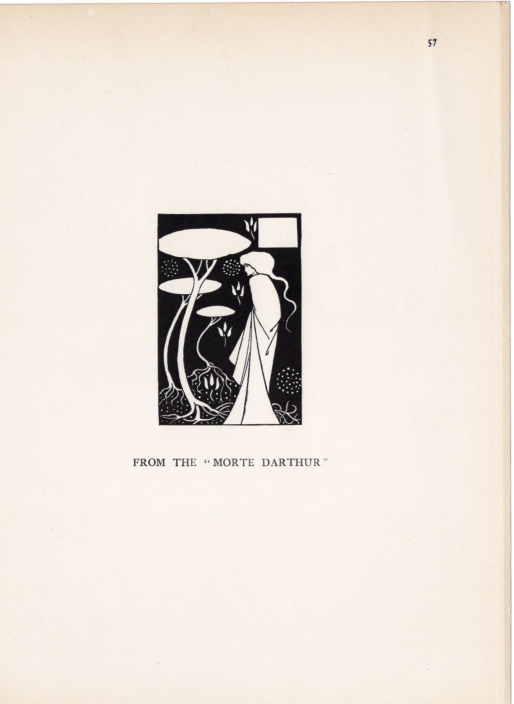 オーブリー・ビアズリー『アーサー王の死』より章見出しの挿絵 1905年