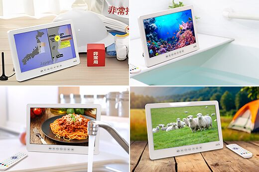 14インチ防水フルセグDVDプレーヤー - ROOMMATE