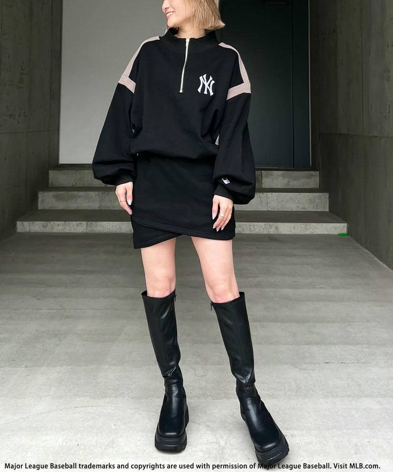 MLB】配色ドルマンハーフZIPワンピース｜BACK TO THE FIELD バック