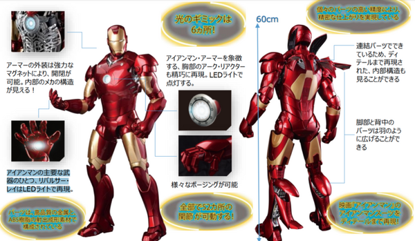 デアゴスティーニが週刊「アイアンマン」発表 全高60cmの大迫力