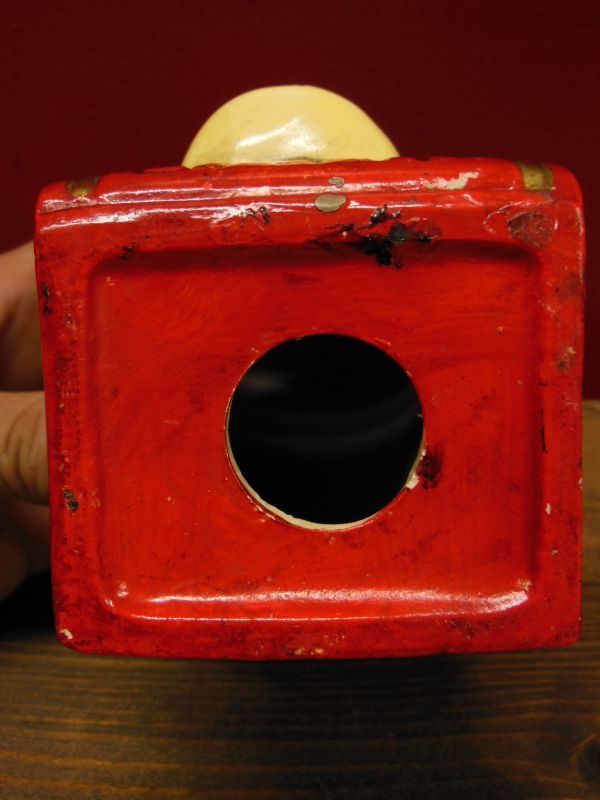 1950'S〜 SKULL ON BOOK BANK ヴィンテージ陶器製スカル骸骨貯金箱1