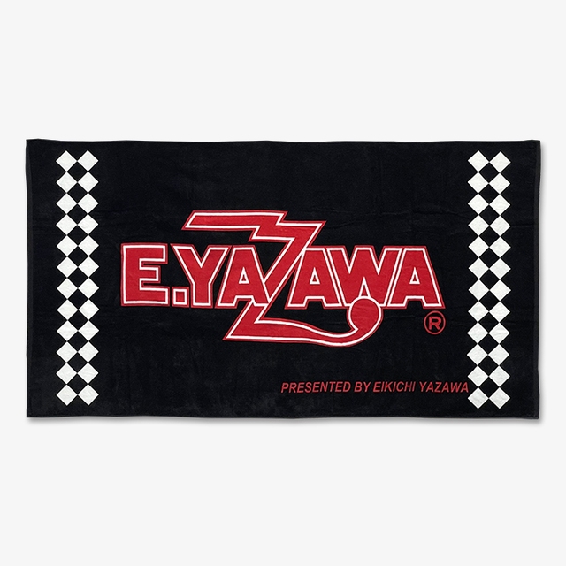 スペシャルビーチタオル(ロゴチェッカー)ブラック/レッド・ホワイト