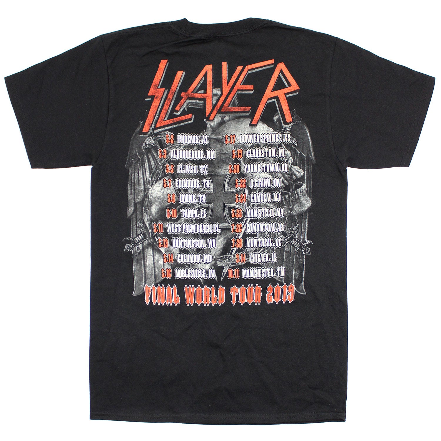 Slayer Final World Tour Dates 2019 T-shirt 440823 | Rockabilia