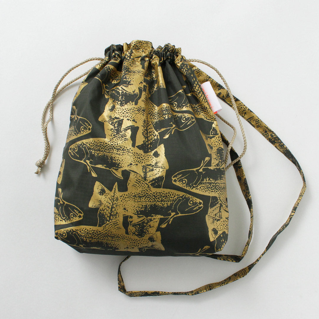 MIKAMI（ミカミ） プリントナイロン ドローストリングバッグ