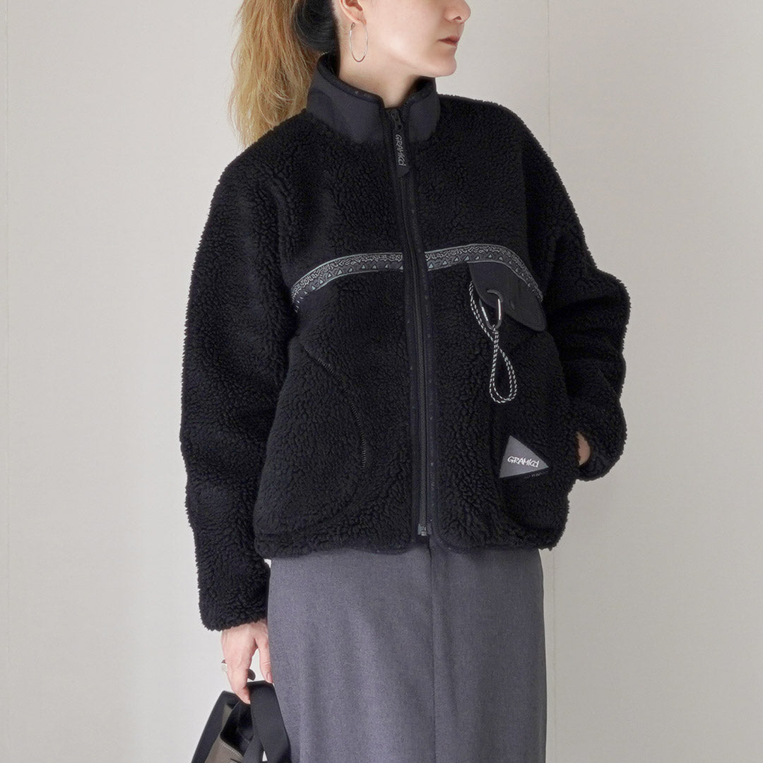 AND WANDER（アンドワンダー） グラミチ ジャガードテープ フリース