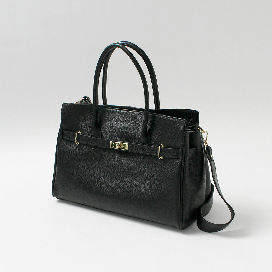 AULENTTI（オーレンティ） 2WAY レザー ショルダートート バッグ